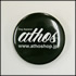 athos（アトス）ロゴ缶バッジ（ブラック/黒）